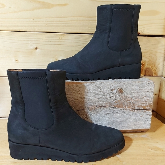 MARC CAIN newbuck suede black leather booties Size 37 - Picture 2 of 12